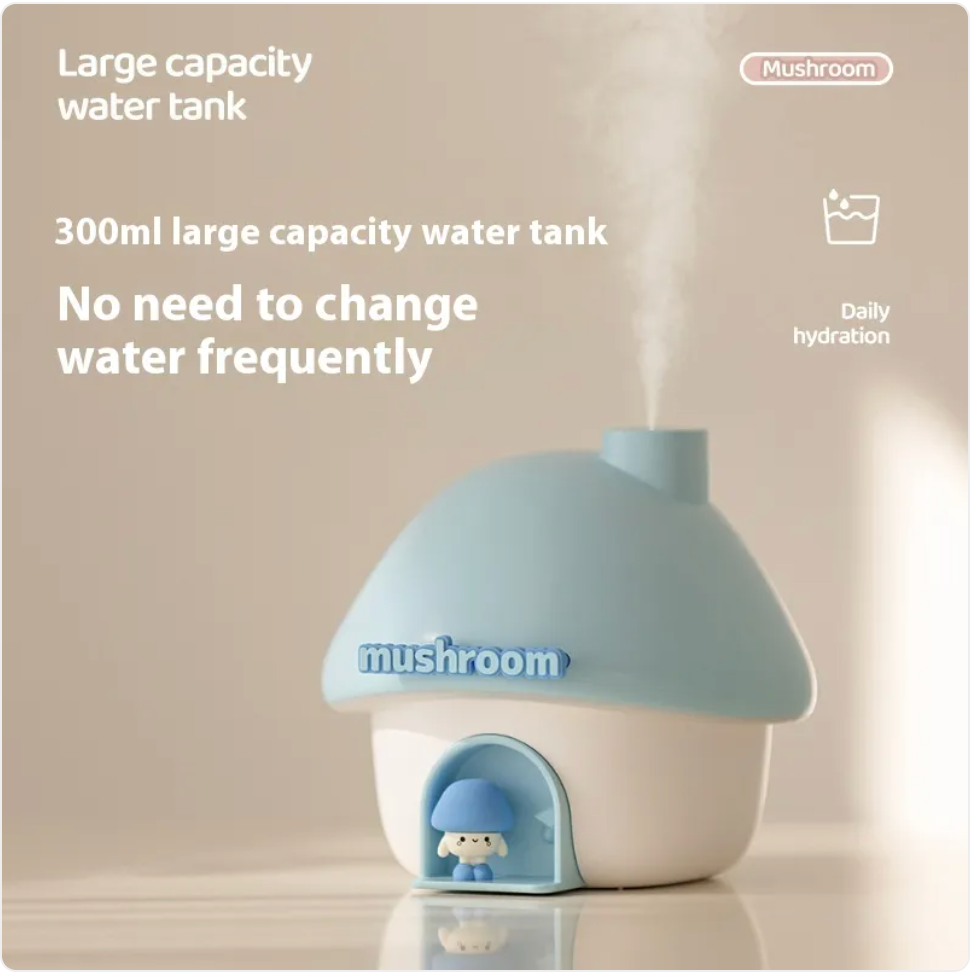 Mushroom House Ambient Light & Silent Humidifier
