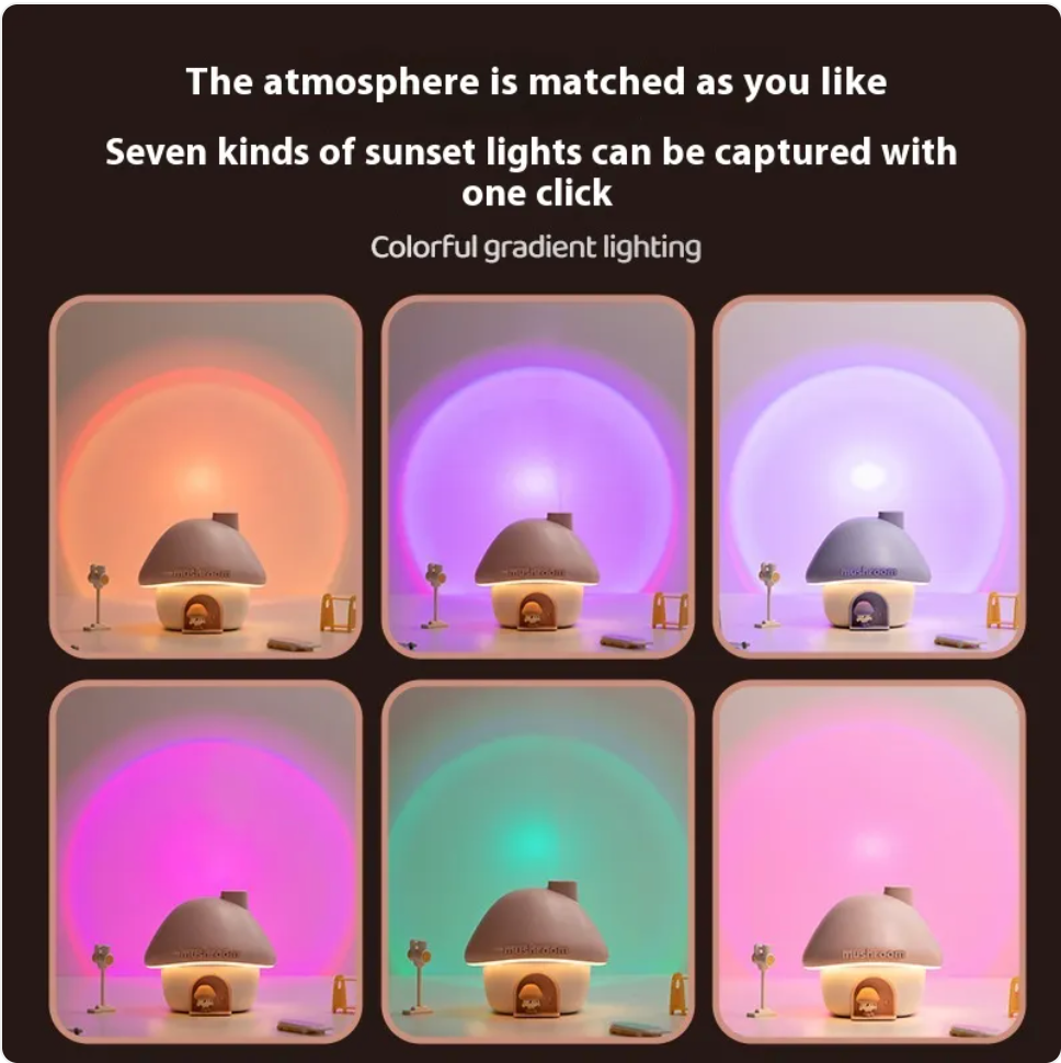 Mushroom House Ambient Light & Silent Humidifier